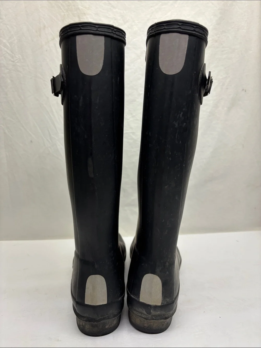 Hunter Black Knee-High Waterproof Rain Boots, SZ 5 for big girl 1(BA)